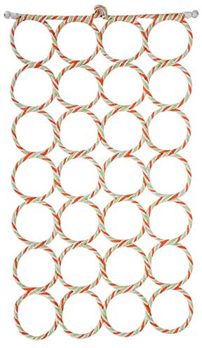 YOUTHINK Vogelkletternetz Papagei Schaukel Spielzeug Faltkletterseil Vögel Barsch Modern 26 x 16 Zoll 2 Level Multicolor Wandmontage
