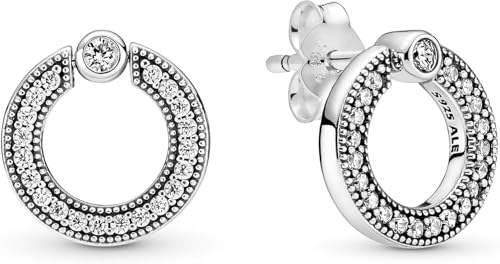 Pandora Signature Creolen Logo, 14-karätiges Gold