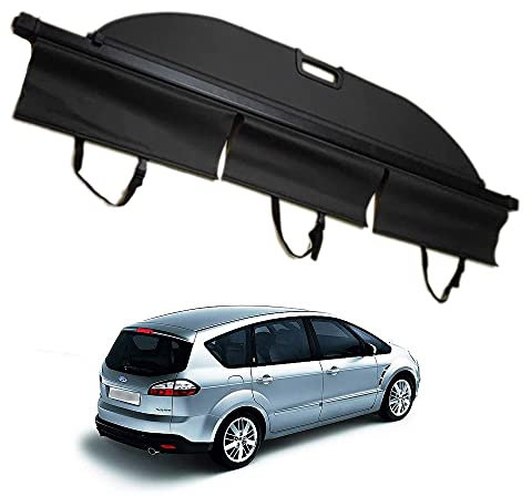 Auto Laderaumabdeckung FüR Ford S-MAX SMAX 2007-2015 Kofferraum Abdeckung Rollo Einziehbar Kofferraumabdeckung Hutablage Zum Schutz Der PrivatsphäRe Cargo Cover