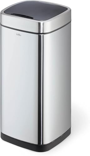 Durable 342323 Poubelle Automatique NO Touch, avec bac intérieur, 35 litres, Argent 245 x 740 x 345 (L x H x P)