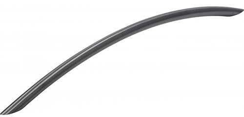 SIRO Möbelgriff Löhne, Modern, Edelstahl schwarz geschliffen, 371 mm x 35 mm x 10 mm, LA 320 mm, 903-371N4