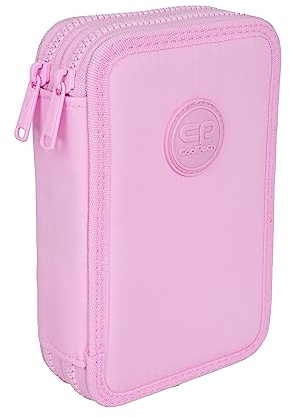 Goldkids COOLPACK 2-fache Federtasche Federmappe Federmäppchen Pastel Powder PINK 34-teilig Schüleretui Stifte und Pinsel inkl. Aufgabenheft Federbox Etui Stiftetasche Schlamper-Etui Schul-Etui