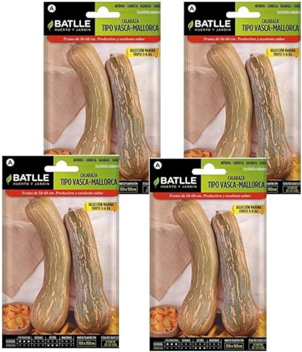 Pack 4 Semillas de Calabaza vasca marina en sobre de Semillas Batlle