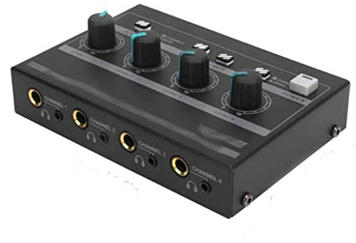 SilteD DLOETT Headphone Amplifier 4-Channel Ferroalloy Mono/Stereo Monitor Set AMP-i4 (100-240V) Chargeable Headphone Amplifier
