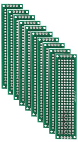 Heevhas Universalplatine doppelseitige Leiterplatten Universelle Leiterplatte Lochrasterplatine Lochrasterplatte PCB 2 x 8 cm Prototyp Kits PCB Board (10 Stück)