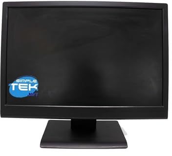 SIMPLETEK - Monitor LCD 19 Widescreen con Ingresso VGA e Casse Integrate - Alta Qualità Nero (Ricondizionato)