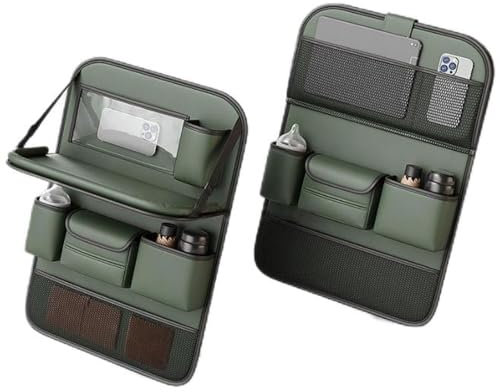 JKGBUK Rückenlehnenschutz Auto für Mercedes Benz EQB 250 300 350, Wasserdicht Autositz Organizer Multi Pocket Organisator Rücksitzschoner Autositz Schutz Rückseite,D