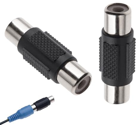 MEKEET 2PCS RCA Female to Female Coupler Phono Socket Converter