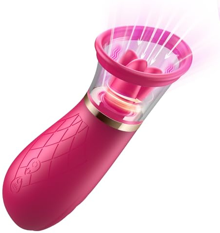 Sucking Vibrator Sex Toys for Women Clitoral Suction Toy Tongue Licking Nipple Stimulator with 5 Vibration & 4 Suction Modes