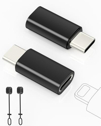 2 Pacchetti di Adattatori da Lightning a USB C per iPhone 15/16 Pro/Plus/Pro Max, Samsung S24, Supporto per La Ricarica e Il Trasferimento dei Dati, Non per Audio/OTG/Telefono