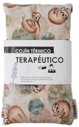 AROMEDI Cojín Semillas Microondas, Saco Térmico de Semillas con Lavanda Natural y Trigo Cojín térmico para calmar el dolor. Retención de frío y calor. (48x15) (Koalas)