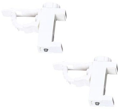 HOLIDYOYO Ganci a Clip Regolabili in Plastica ABS per Tende, Pinze per Appendere Asciugamani e Vestiti, Uso per Casa, Camera da Letto e Soggiorno, Set da 2 Pezzi