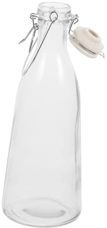 Bouteille en Verre 1 Pièce avec Fermeture à Clip 1000ml | Étanchéité Fiable, Format pour Boisson et Stockage, Usage Pique-niques et Voyage