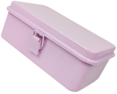 Gatuida Car Tool Storage Box Metal Toolbox with Lock Thickened Iron Case for Mechanics Portable Electrician Organizer for Parts High Load Capacity Pink Container