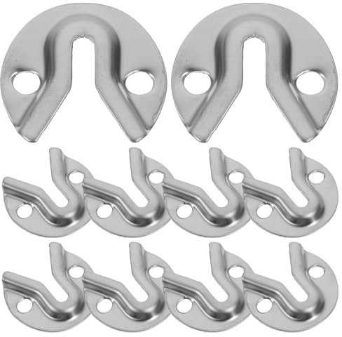 NUOBESTY 10 pièces Crochets Métalliques Accrochage Interlock pour Cadres Photo Supports Muraux Suspendus Fixation Pratique pour Miroirs et Tableaux