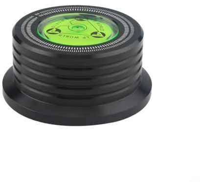 BEAZOOM Schallplattengewicht für Plattenspieler, integrierte Wasserwaage, Stroboskop-Skala, 33 45 U/min, Metall, audiophile Einrichtung, unterstützt Plattenspieler-Ausrichtung und