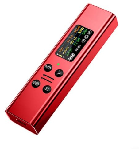 Fauhapyway Rilevatore di radiazioni nucleari per contatore GEIGER con tubo da 48 mm, display TFT e allarme per beta (rosso)
