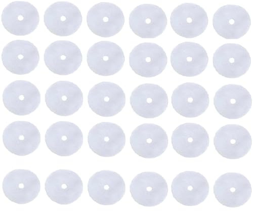 Lot de 30 filtres à peluches universels portables de rechange pour bassin (blanc, taille unique)