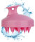 Cabelludo Masaje Peine Suave Cepillo de champú Silicona Masajeador Cuero Cabelludo Para Hombres Mujeres Rosado