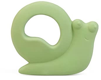 GRÜNSPECHT Bio-Spieltier aus Naturkautschuk, Zahnungshilfe & Spielzeug, BPA frei, fördert Feinmotorik & Tastsinn, Schnecke, grün (683-00)