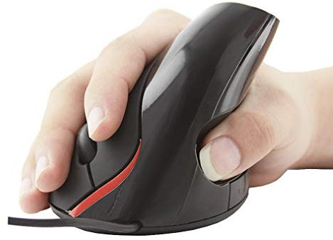 Souris Optique Verticale Ergonomique Modèle Vertical , Filaire, Câble USB 1.46 Mètre, 1600 DPI, 5 Boutons Design pour Windows et Mac OS
