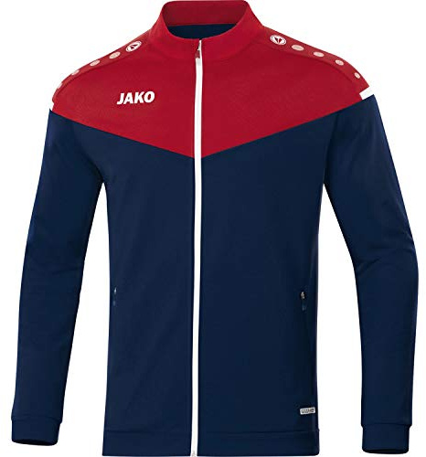 JAKO Kinder Polyesterjacke Champ 2.0, Marine/Chilirot, 116