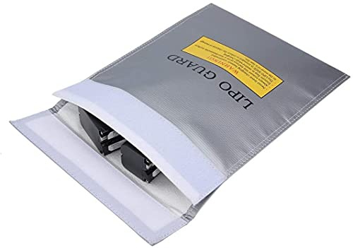 Feuerfeste Dokumententasche,Feuerfeste Tasche RC Batterietasche Fiber Li-Po Batterie Tasche LiPo Schutzhüllen zum Schutz von Wertsachen Dokumente Geld Schmuck Ladeaufbewahrung 7 * 9 Zoll Grau