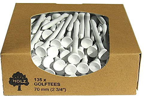 GOLF-TEES.SHOP TEES in der ÖKO-Box - 54mm (150 STK) / 70mm (135 - Hartholz oder Bambus - versch. Farben