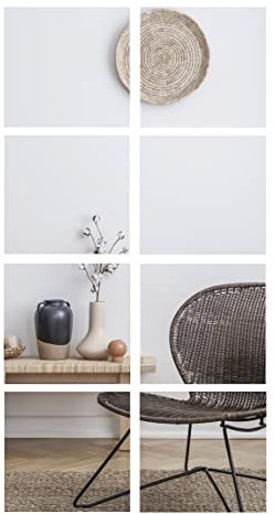 BD ART Specchio Quadrato di Vetro 30 x 30 cm Mosaico di Piastrelle Set da 8 Pezzi