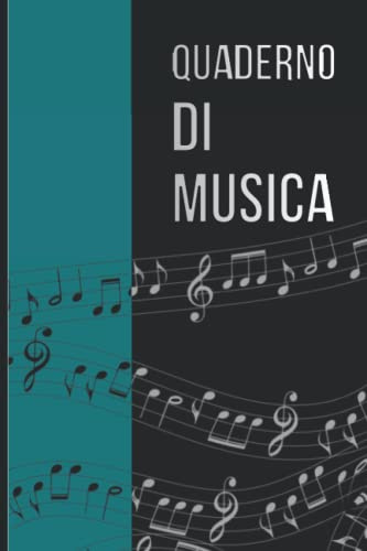 Quaderno Pentagrammato: Quaderno Musica Formato A5 - 110 Pagine - Spartito Musicale con 12 Pentagrammi per Pagina - Ottimo Regalo per Studenti e Musicisti