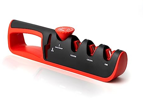 4-In-1 Messerschärfer Profi,Verstellbar Messerschleifer Mit Ergonomisches Griff,Blade Star Messerschärfer, Messer Schärfer Mit Scherenschleifer Für Restaurieren, Polieren, Messer Und Scheren