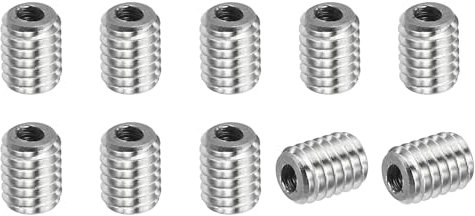 PATIKIL 10Stk gewindeeinsatz Adapter Hülse Reduziermutter M4x0.7 Stecker auf M2x0.4 Weibliche Reparatur Einsatzmutter Schraube Getriebe Umwaufdlung Edelstahl 5mm
