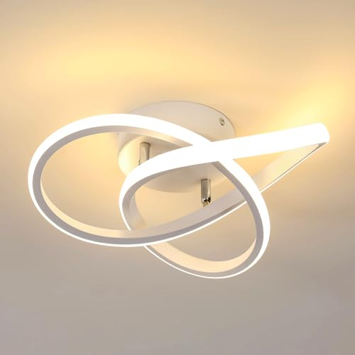 Comely Plafón LED de Techo 30 cm 30 W – Luz Cálida 3000 K (3 375 lm), Diseño Flor Blanca Moderna – Ideal para Dormitorio, Sala, Cocina y Pasillo