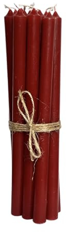 12er Pack dünne Stabkerzen H:20 cm Ø:1,3 cm div. Farben Brenndauer 2,5 Stunden;Rot