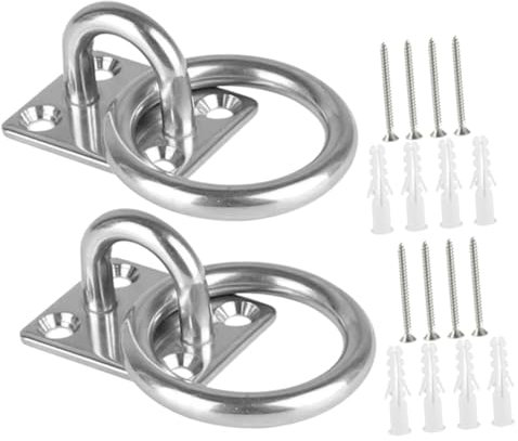 Angoily 2stücke Deckenhaken Mit Schwerer Befestigungsplatte Für Hängematten Und Yogaschaukel Einfache Installation Für Und Außenbereiche