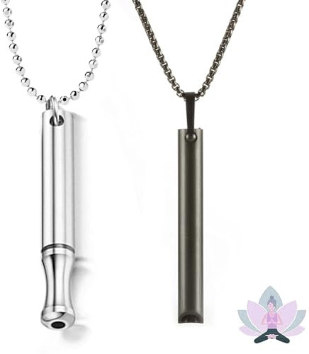 MHDUYEG Anapana Atmungshalskette Rauchfrei Hoki gegen Angst - 2pcs Angstlinderung Halskette für Meditation, Entspannung, Beruhigung, Verlangsamung des Atems