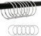 INF Pack of 30 Opening Curtain Rings / Shower Curtain Rings, 60 mm Inner Diameter, Iron with Anti-rust Coating, Silver