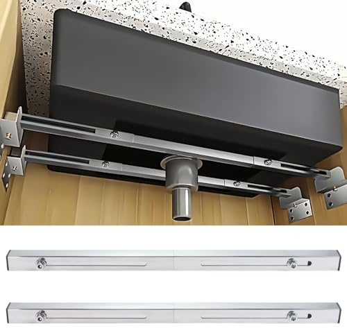 Galeith Staffe sottotop in acciaio inox, regolabili, resistenti, installazione orizzontale, argento, 71-100 cm