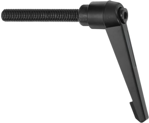 sourcing map M12 x 80 mm verstellbare Knäufe Griff Außengewinde Druckknopf Ratsche Schnellverschluss Verriegelung Drehbolzen für Drehmaschinen, Schwarz