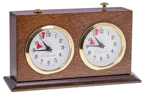 Square - Schachuhr aus Holz - Pro Exclusive 2 BR - Mechanische Schach Uhr