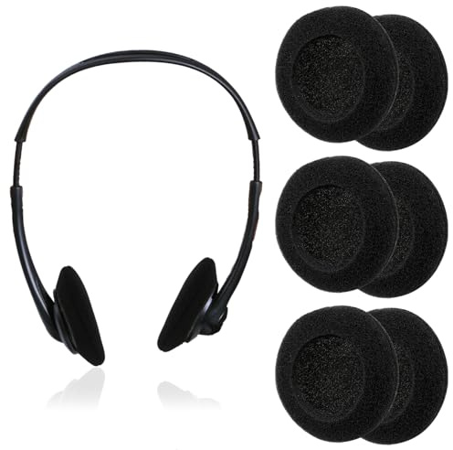 3 Paar Ohrpolster – Schaumstoff-Kopfhörer- und Ohrhörer-Schwammabdeckungen, 50 mm, für die meisten Kopfhörer und Büro-Telefon-Headsets