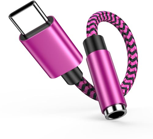 GiGreen USB C to 3.5mm Headphone Jack Adapter, Aux Audio Earphone Adapter for iPhone 16/15/15 Pro/Pro Max/Plus, Samsung Galaxy S25/S24/S23/S22/S21Ultra/A55/A54/A35/A34, and More Type C Devices