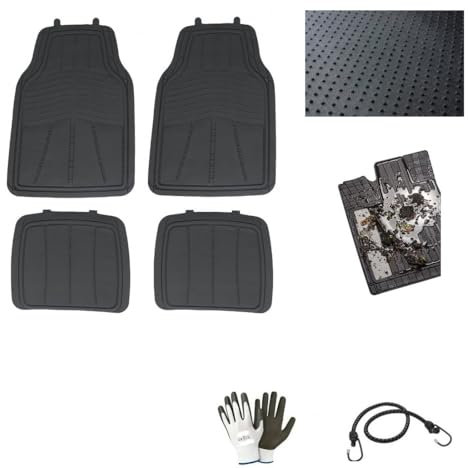 KOMPATIBEL MIT R ENAULT Kadjar dCi 8V 110 CV EDC Energy Hypnotic2 4 AUTOMATTEN,PVC-Gummi,Gepunktete,rutschfeste Unterseite,STABIL AM Boden HAFTEND+UNBEWEGLICHE VORDERE FERSENSCHWELLE