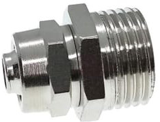 YJQHODY Raccord de Tuyau pneumatique en cuivre nickelé, raccord de Tuyau à Montage Rapide, raccord de Tuyau d'air à Filetage mâle(8MM*1/4INCH)