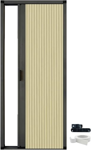 SAFWELAU Scheunentür Sliding Door Schiebe Schrank Tür Ersatz für den Innenraum, 203 cm hoch Bienenstöcke unsichtbare Türen Mit Schlösser und Handgelenk(71x80in (180.5x203cm))