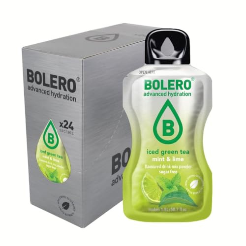 Bolero Iced Green Tea (24x8g) Menta y lima Intra y Post-Entrenamiento Intra-Entrenamiento