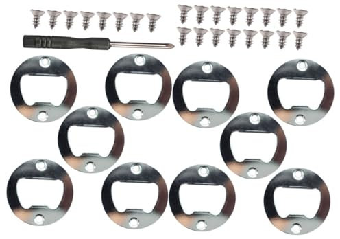 TOPPERFUN Kit De Inserciones Para Abrebotellas De Cerveza Con Tornillos y Llave Inglesa Para Bricolaje Diy Incluye Destornillador y Accesorios Para Crear Abrebotellas Personalizados Casa