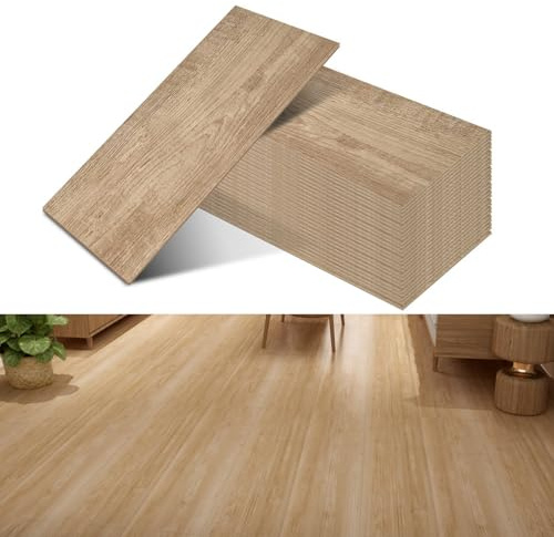 Aartner 16 piastrelle autoadesive da parete in finto legno con venature, per cucina e bagno, piastrelle autoadesive, impermeabili (06)