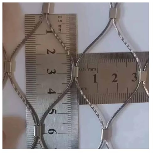 VXHCS Edelstahlseilnetz, Tier und Geflügelkäfignetz, 3cm/1,5mm Balkon-Treppengeländer Flexibles Kabelgitter(2.5x15m)