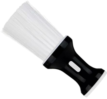 Hemobllo 1pezzi Spazzola Barbiere Collo Professionale Nero Con Serbatoio Talco Pennello Parrucchiere Per Rimozione Rapida Capelli Da Collo e Abbigliamento Strumento Salone Durevole e Facile